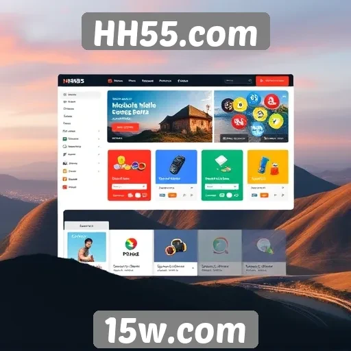 Interface do usuário no HH55.com é intuitiva